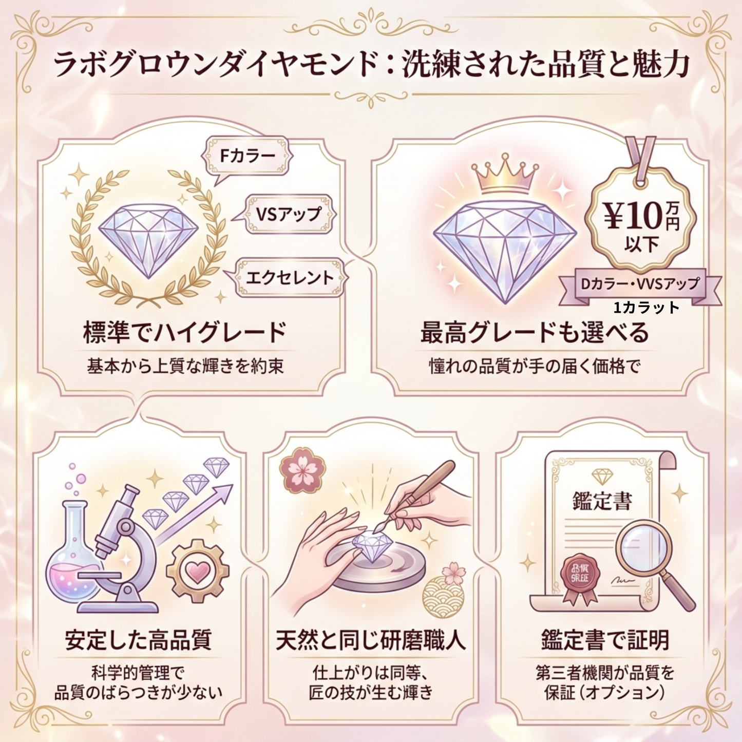 〖3ct / Dカラー VVS2〗ラボグロウンダイヤモンド ピアス｜K18イエローゴールド｜ラウンド スタッド｜IGI鑑定書付き -オーダー制作