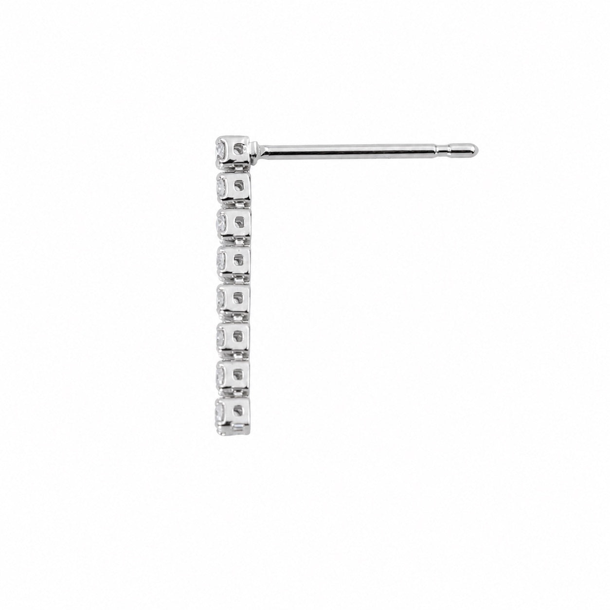 テニスピアス〖0.15ct×2/1.5㎝ 8コマ 〗ラボグロウンダイヤモンド｜プラチナ900 / K18イエローゴールド｜FカラーVS1アップ　受注制作／約50日でお届け