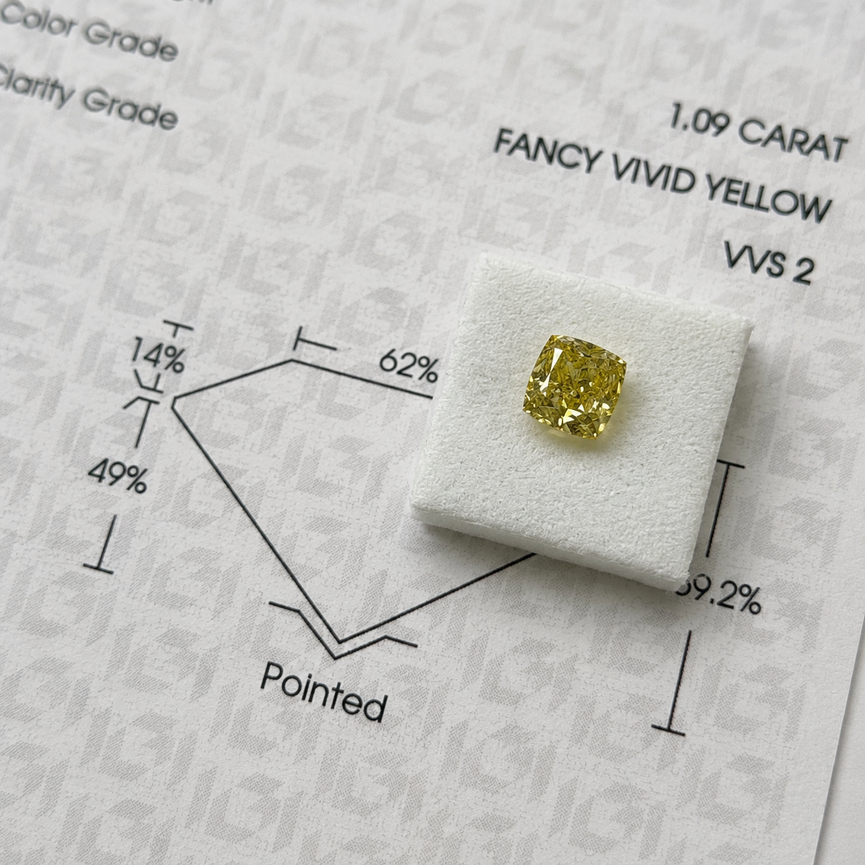 お客様専用ページ 　1ct イエローダイヤモンド k18ホワイトゴールドリング