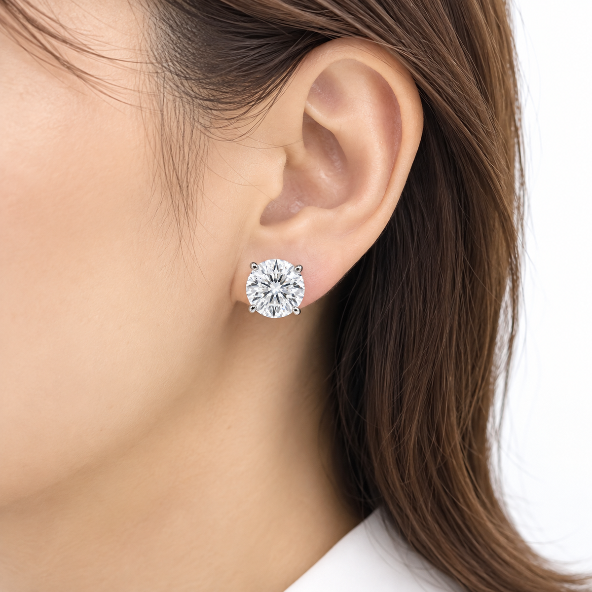 [Customer Exclusive] Lab-Grown Diamond Earrings | 5ct F VVS2 Triple Excellent K18 White Gold #2