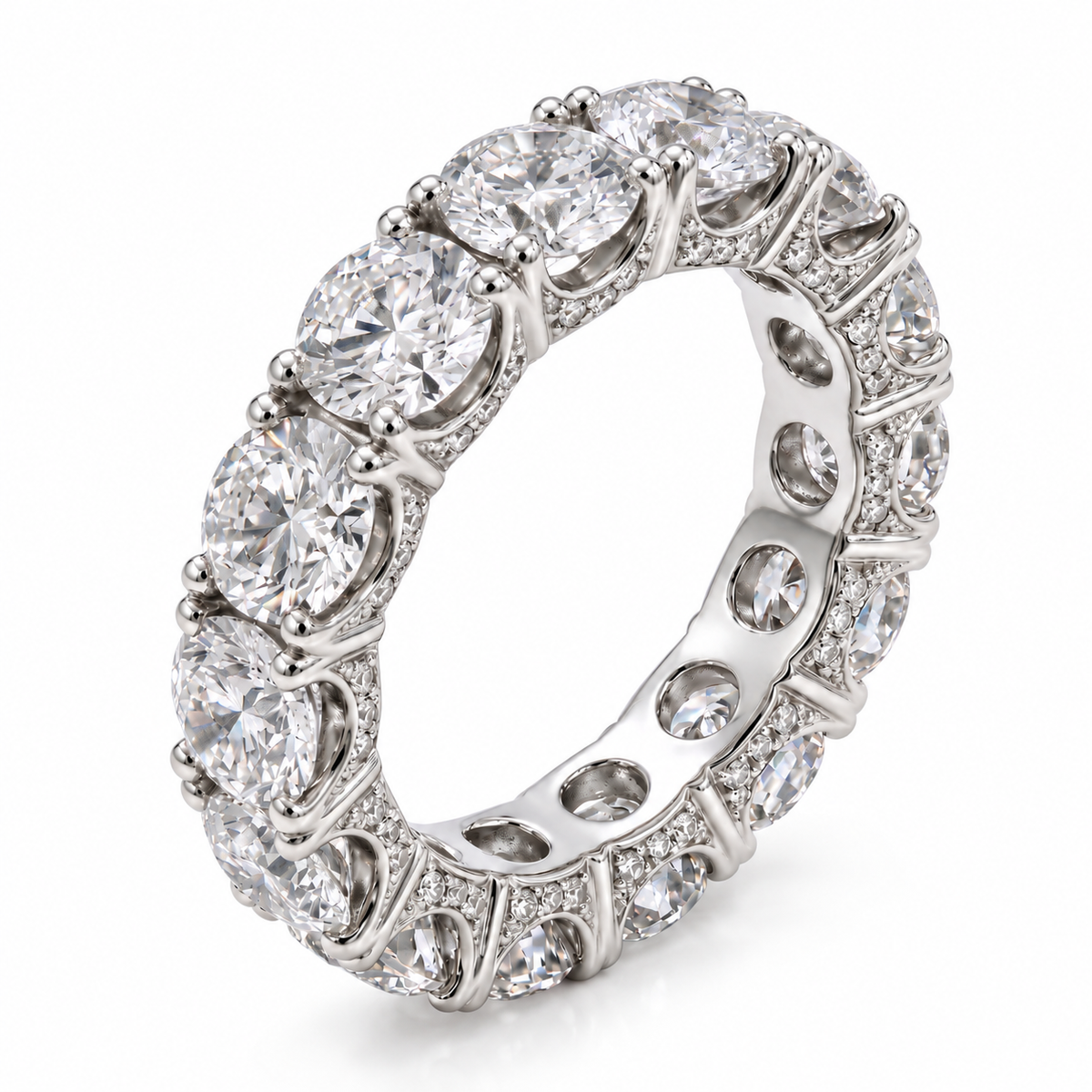 【お客様専用ページ】フルエタニティリング オーダーメイド｜約4ct/0.3ct×約14石｜K18ホワイトゴールド サイドダイヤ埋め込みタイプ｜13号｜納期約50日