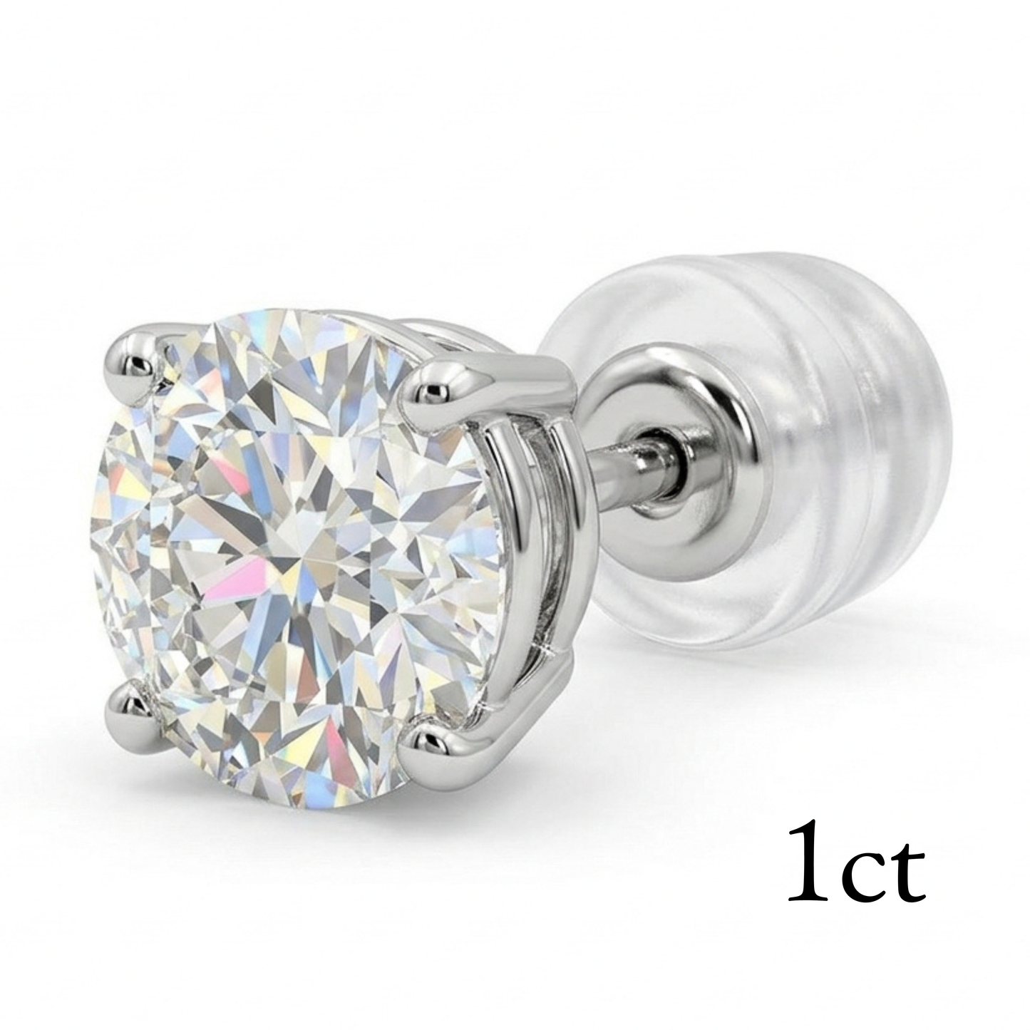サイトリニューアル記念特別セール〖1ct / Dカラー VVS〗ラボグロウンダイヤモンド ピアス片方｜プラチナ900｜ラウンドブリリアント｜IGI鑑定書付き｜ご予約販売 6月中旬発送開始｜NAYA-022