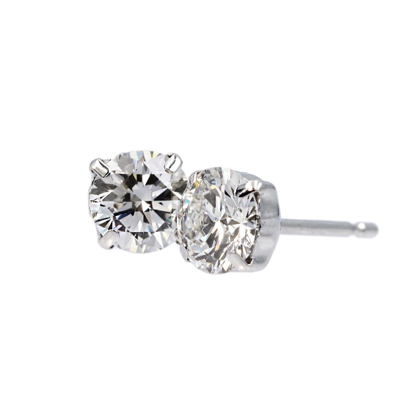 〖0.7ct×2p / Dカラー VVS/エクセレントカット〗ラボグロウンダイヤモンド ピアスペア｜プラチナ900｜ラウンドブリリアント｜IGI鑑定書付き｜定番人気 ご注文後約30日～50日で納品｜NAYA-017