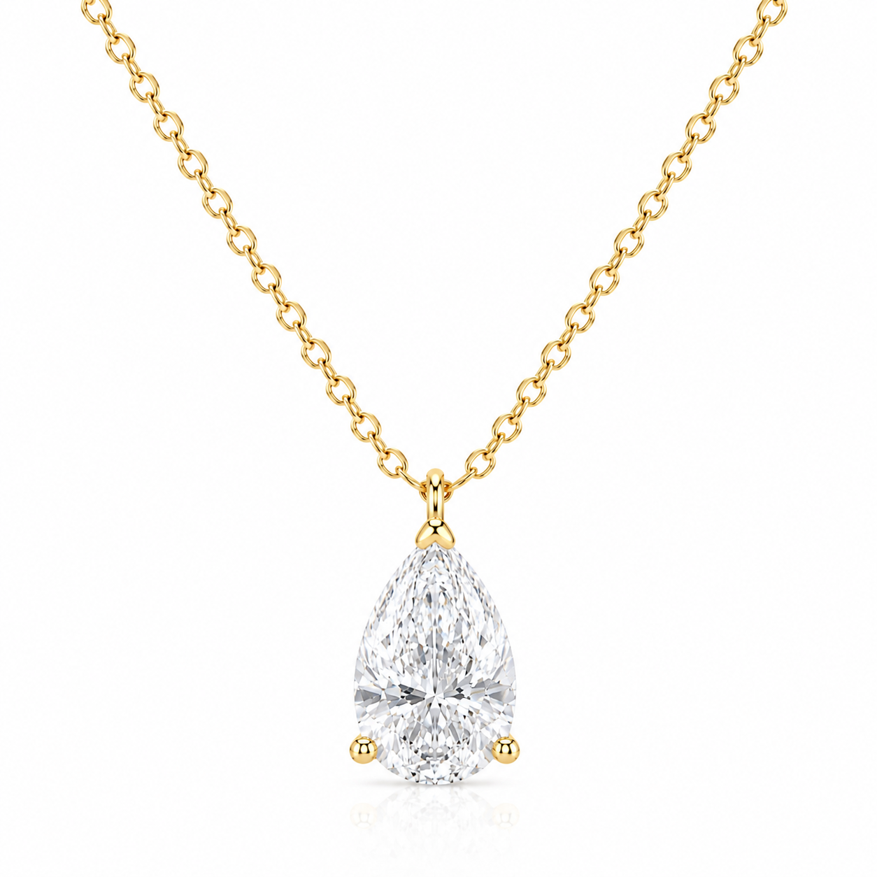 ラボグロウンダイヤモンド ネックレス 1ct Dカラー VVS2 ペアシェイプ プラチナ NAYA DIAMOND 画像5