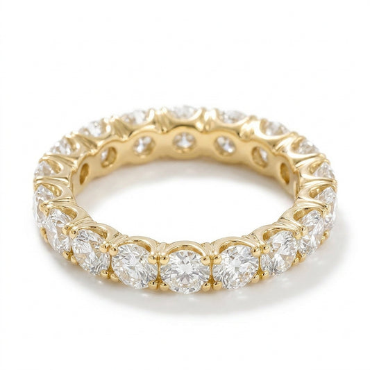 〖4ct/0.3ct×14石 〗ラボグロウンダイヤモンド フルエタニティリング｜K18｜受注製造約50日｜NAYA-1002 b