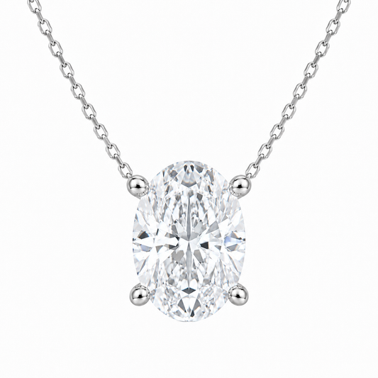 〖1ct / Dカラー VVS2〗ラボグロウンダイヤモンド ペンダント両吊りタイプ｜オーバル｜プラチナPT900｜IGI鑑定書付き｜ご注文から約50日後のお渡し リニューアル記念価格｜NAYA-0108rb