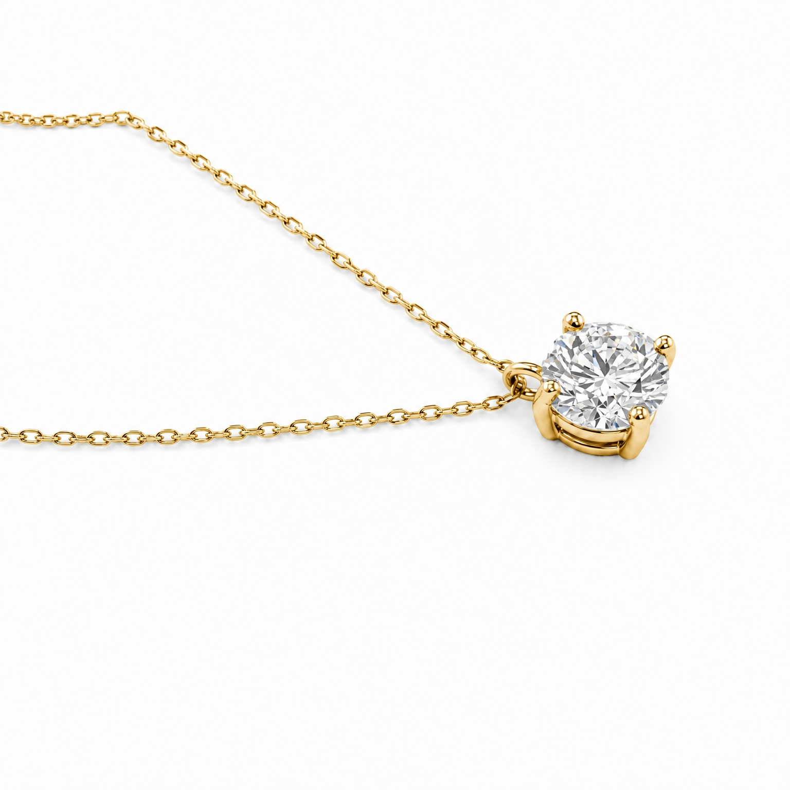 〖0.7ct / Fカラー/VS1/エクセレントカット/二段腰〗ラボグロダイヤモンド ペンダントバチカン真ん中タイプ｜プラチナ900 / K18イエローゴールド｜ラウンドブリリアント｜鑑定書無し｜定番人気 受注制作／約50日でお届け｜NAYA-015