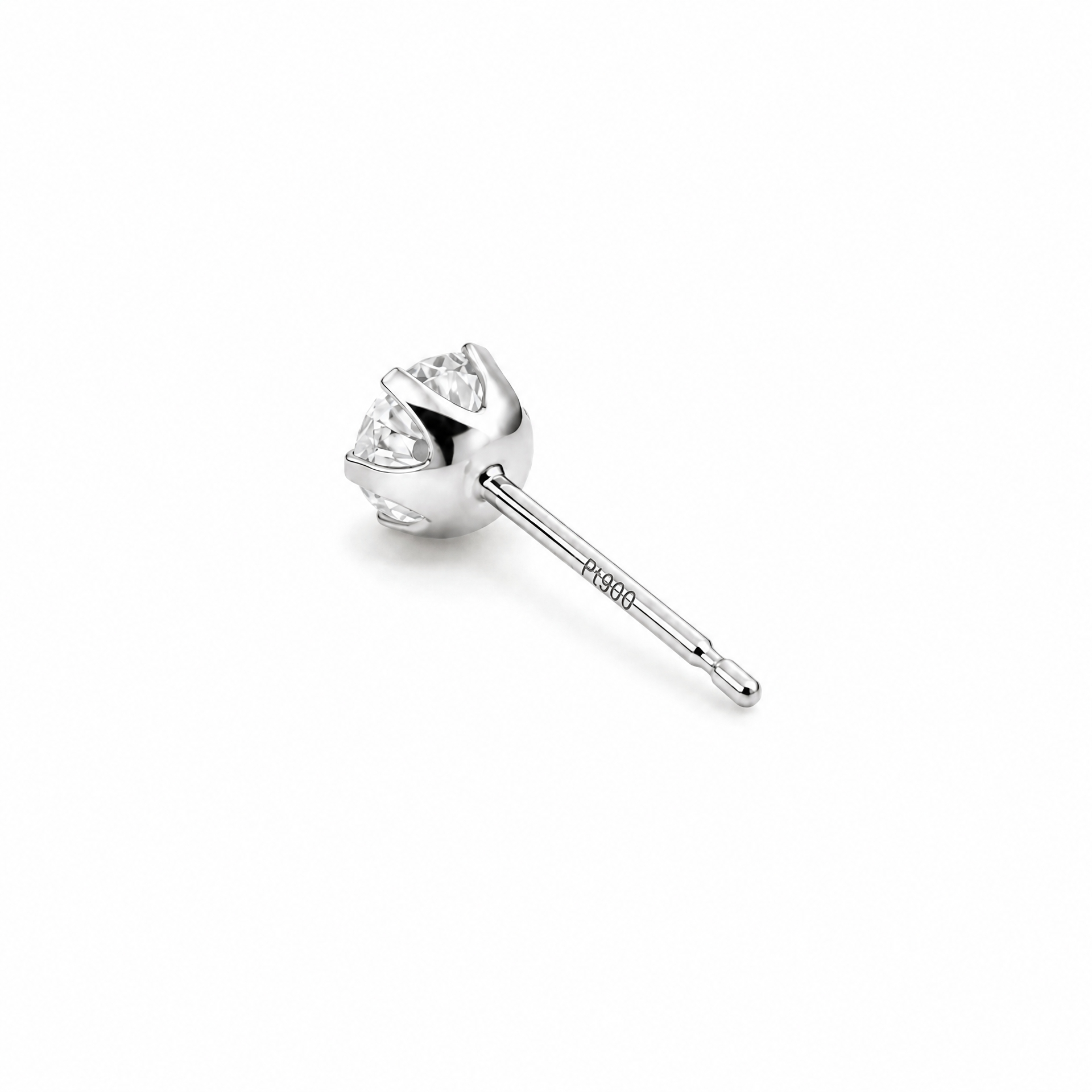エクセレントカット〖0.25ct×2 トータル0.5カラット / Fカラー VS1〗ラボグロウンダイヤモンド スタッドピアス｜プラチナ900 / K18イエローゴールド｜6本爪｜鑑定書無し | 納期約50日