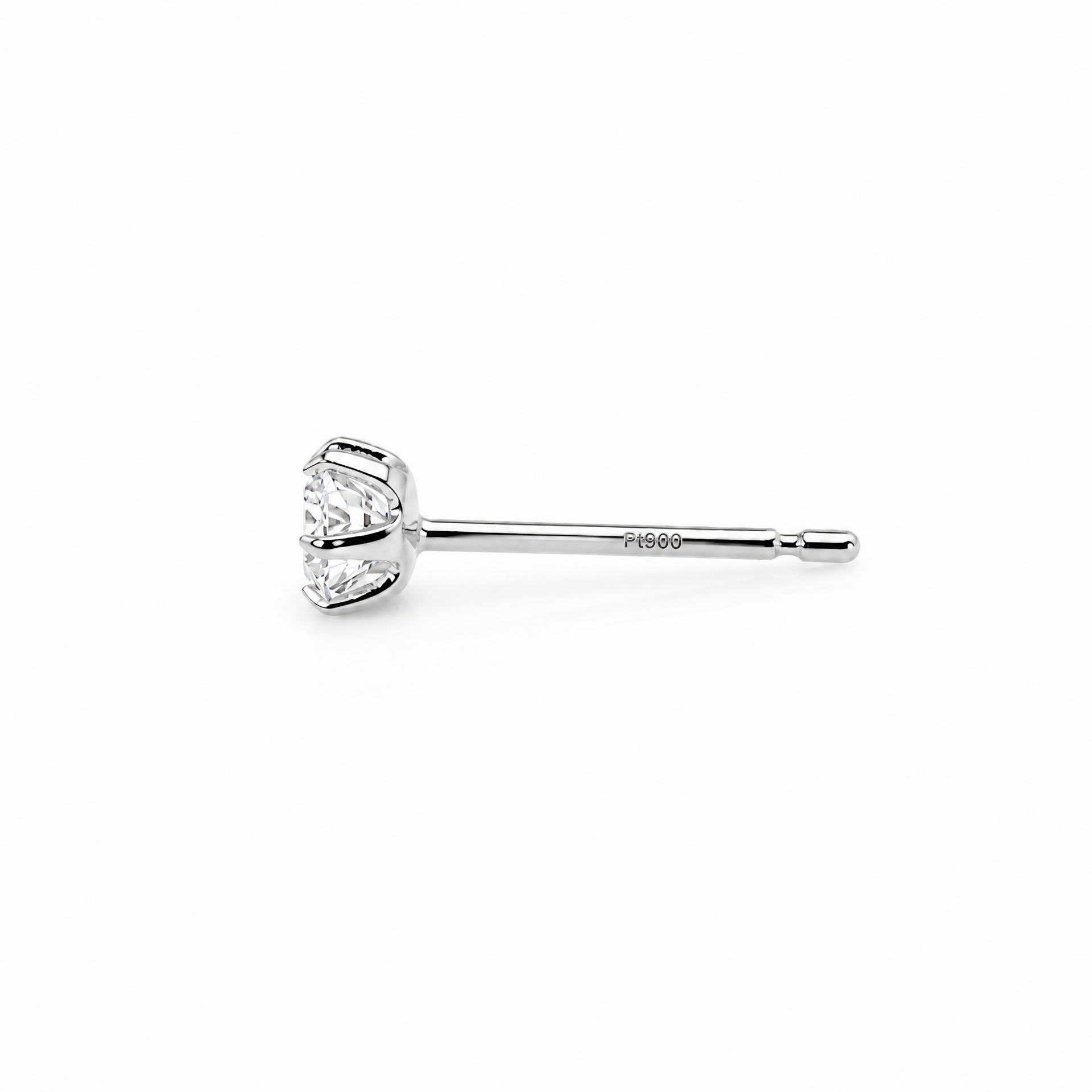 エクセレントカット〖0.25ct×2 トータル0.5カラット / Fカラー VS1〗ラボグロウンダイヤモンド スタッドピアス｜プラチナ900 / K18イエローゴールド｜6本爪｜鑑定書無し | 納期約50日