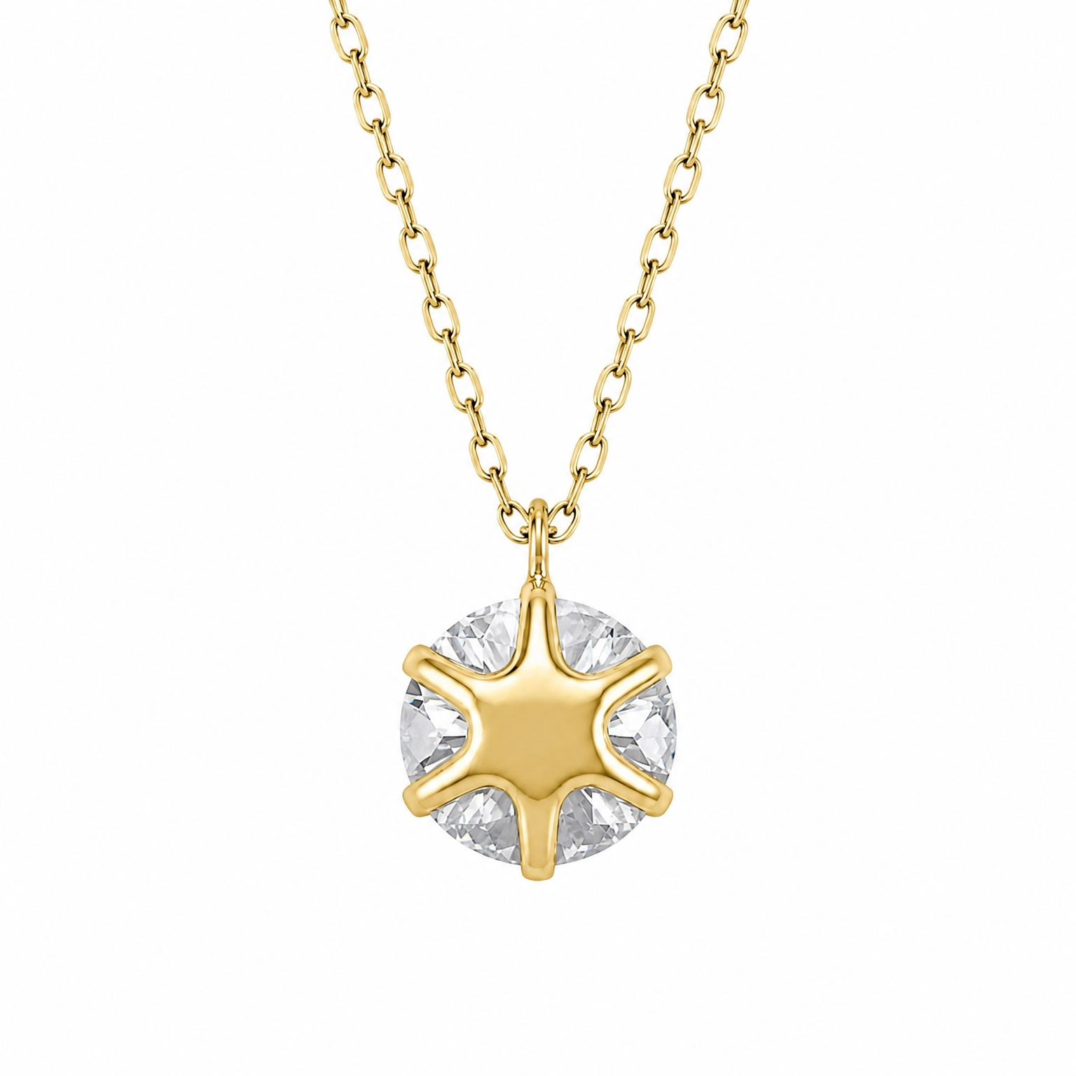 6本爪〖1.5ct / Dカラー /VVS2/エクセレントカット〗ラボグロウンダイヤモンド ペンダント｜プラチナ900 / K18イエローゴールド｜ラウンドブリリアント｜IGI鑑定書付き｜定番人気 受注制作／約50日でお届け｜NAYA-024