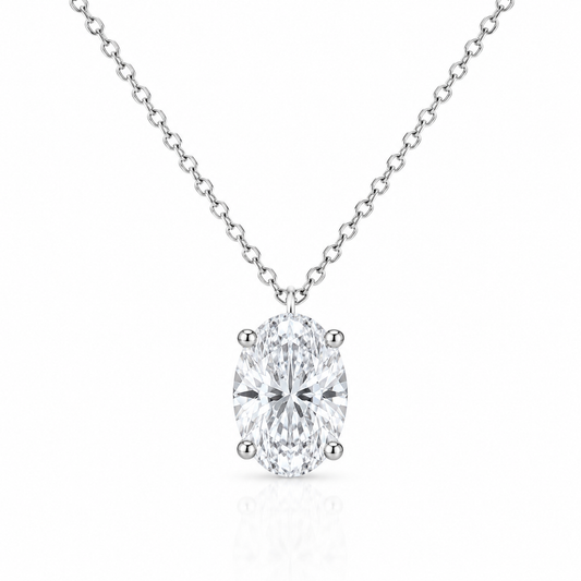 〖1ct / Dカラー VVS2〗ラボグロウンダイヤモンド ペンダント｜オーバル｜プラチナPT900｜IGI鑑定書付き｜ご注文から約50日後のお渡し リニューアル記念価格｜NAYA-0108