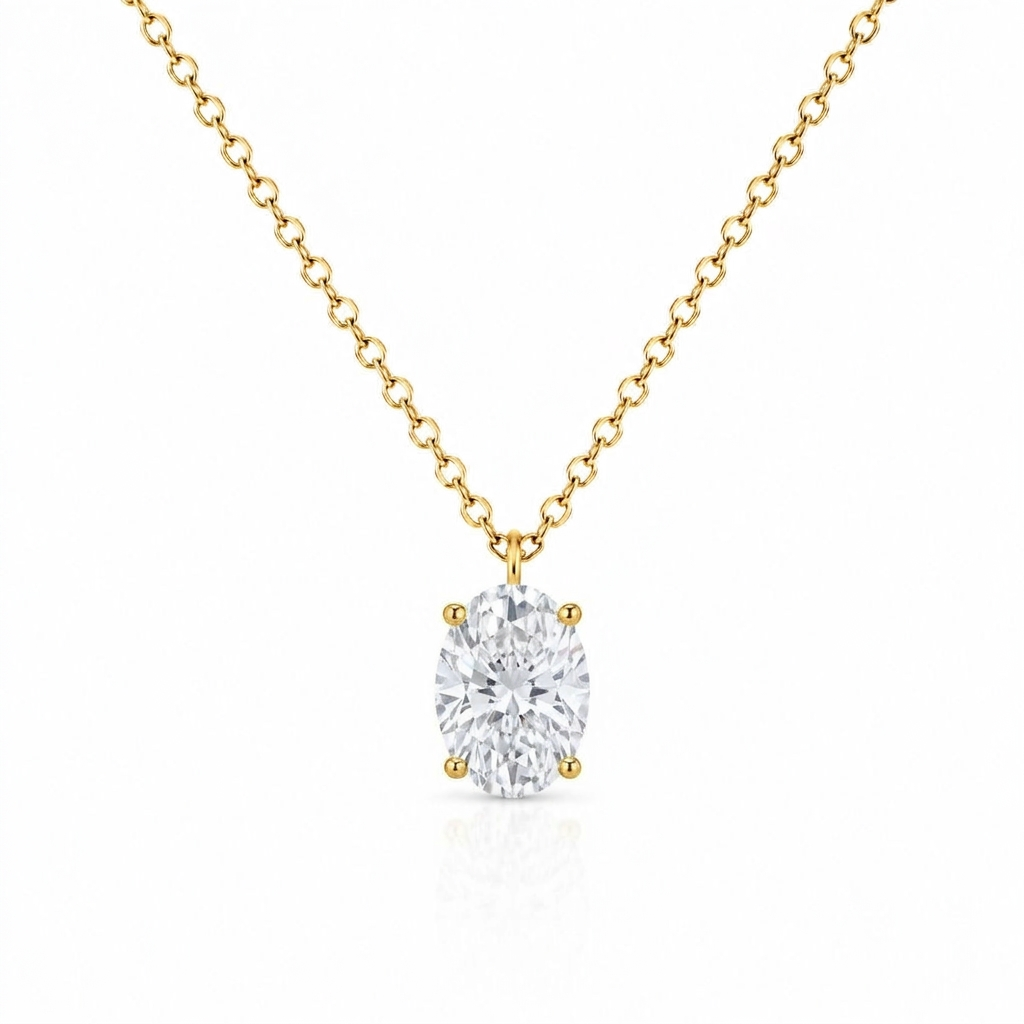 【お客様専用ページ】オーバルカット ペンダント 1.05ct Dカラー VVS2 中通し K18 ＋ ハーフエタニティリング 2mm 12号 K18｜おまとめ割