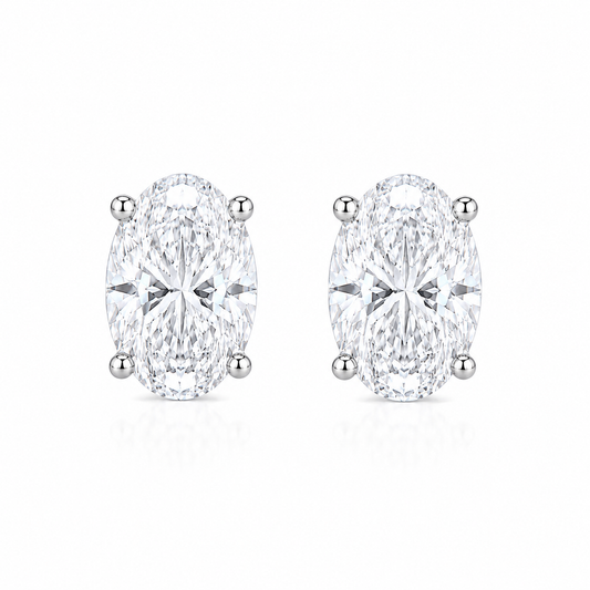 〖1ct / Dカラー VVS2〗ラボグロウンダイヤモンド ピアス｜両耳（ペア）｜オーバル｜プラチナ900｜IGI鑑定書付き｜ご注文から約50日後のお渡し リニューアル記念価格｜NAYA-0062