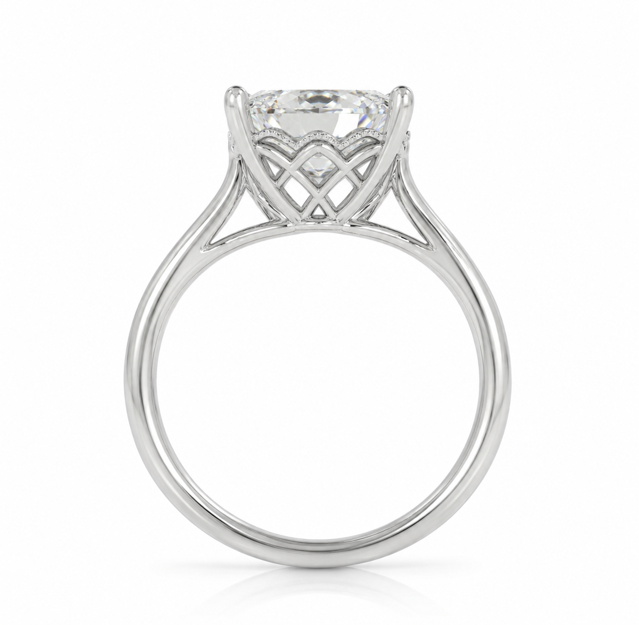 〖2ct / Dカラー VVS2〗ラボグロウンダイヤモンド リング｜プラチナ900｜プリンセスカット ソリテール｜IGI鑑定書付き- オーダー制作・納期1−2ヶ月　ND-R007