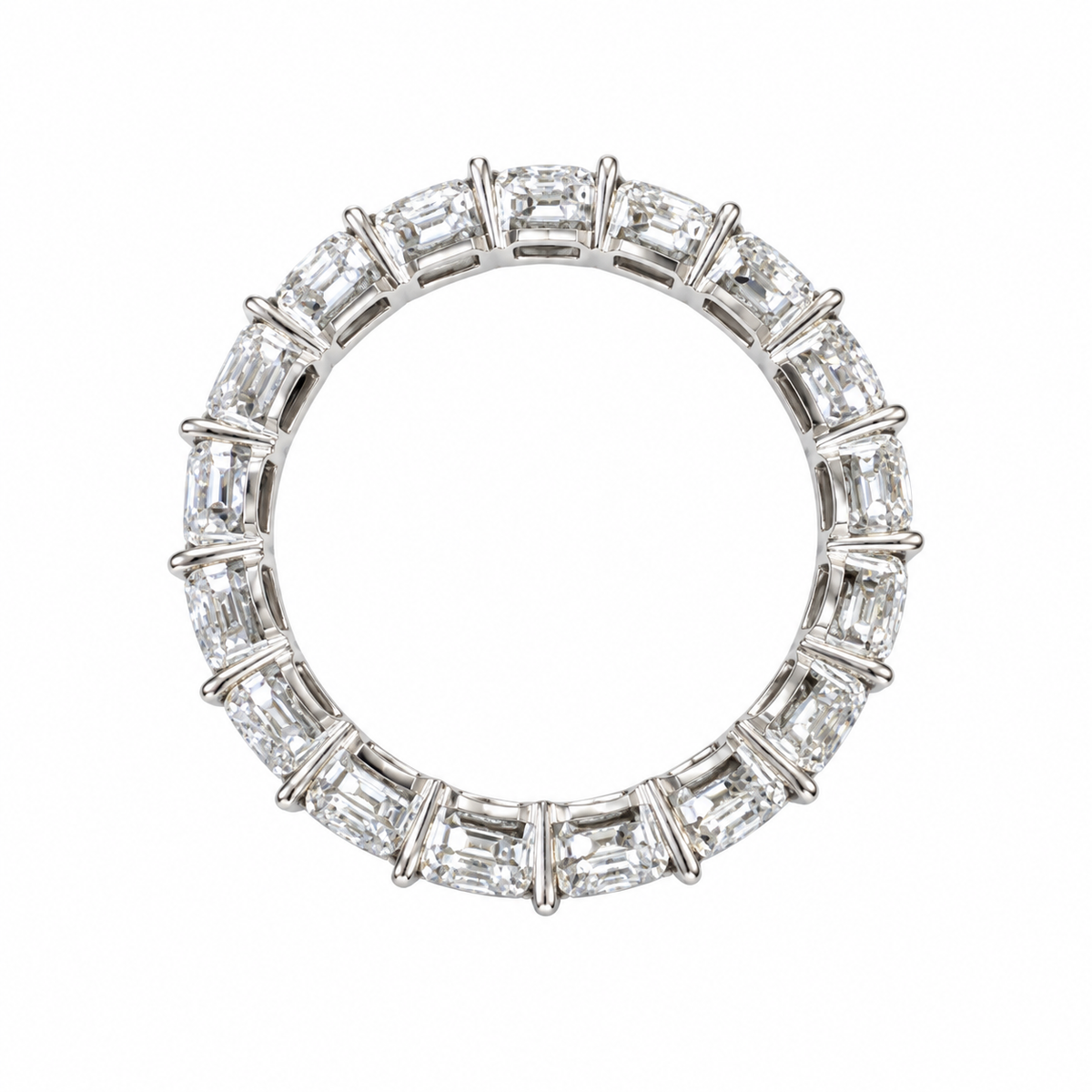 ハートシェイプ フルエタニティリング〖約3ct/0.2ct×16石 幅4.7mm〗ラボグロウンダイヤモンド｜プラチナPT900/PT950 / K18イエローゴールド｜Fカラー VS1アップ｜受注制作／約50日でお届け