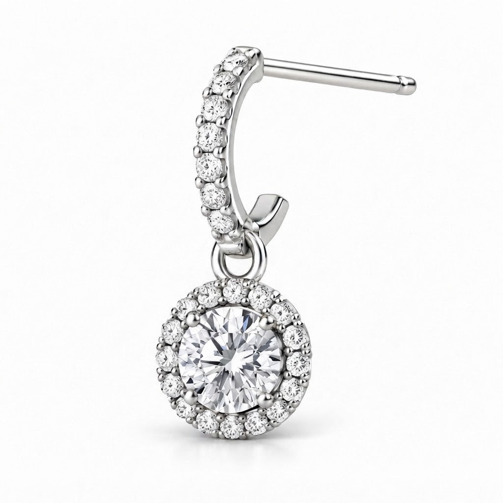 【お客様専用】0.5ct×2 ラボグロウンダイヤモンド ピアス PT950（ポストPT900）ヘイローデザイン