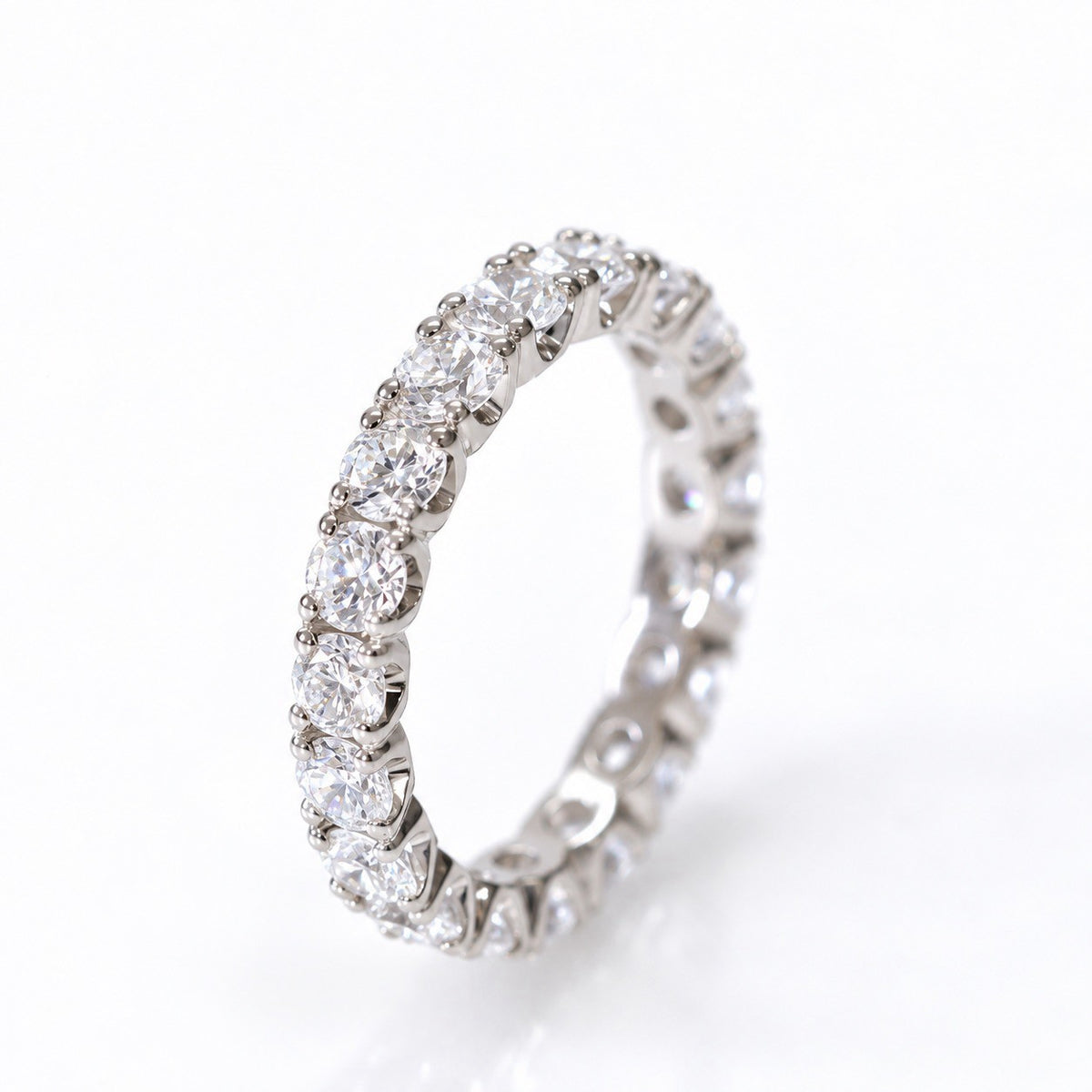 フルエタニティリング〖2ct/0.1ct×20石 3㎜〗ラボグロウンダイヤモンド｜プラチナ900 or 950 / K18イエローゴールド｜Fカラー VS1アップ エクセレントカット｜受注制作／約40〜60日でお届け