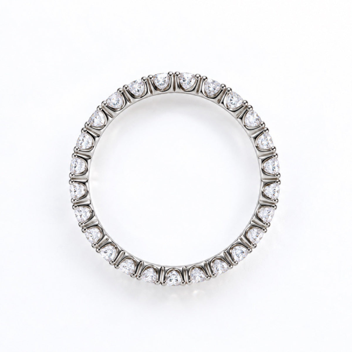 フルエタニティリング〖0.8ct/ 0.03ct×25石 2㎜〗ラボグロウンダイヤモンド｜プラチナ900 or 950 / K18イエローゴールド｜Fカラー VS1アップ エクセレントカット｜受注制作／約40〜60日でお届け