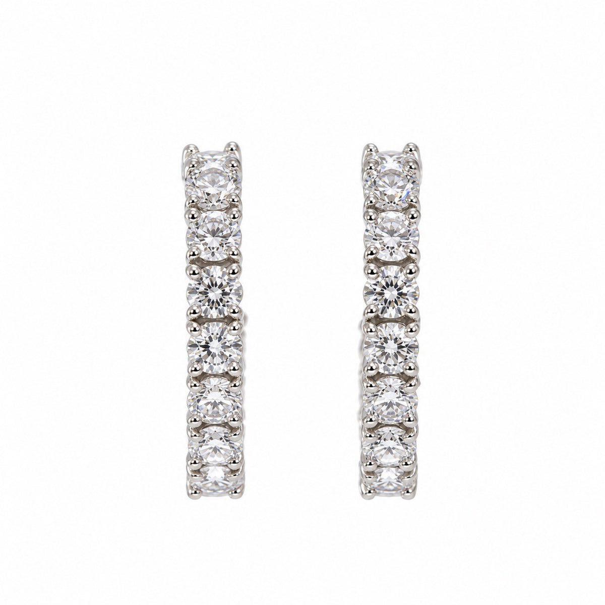 ダイヤモンドエタニティフープピアス〖合計2ct以上/0.1ct×12石 幅約3mm 外径約17mm〗ラボグロウンダイヤモンド｜PT900/PT950 / K18イエローゴールドピンクゴールド｜Fカラー VS1アップ EX｜鑑定書なし｜受注制作