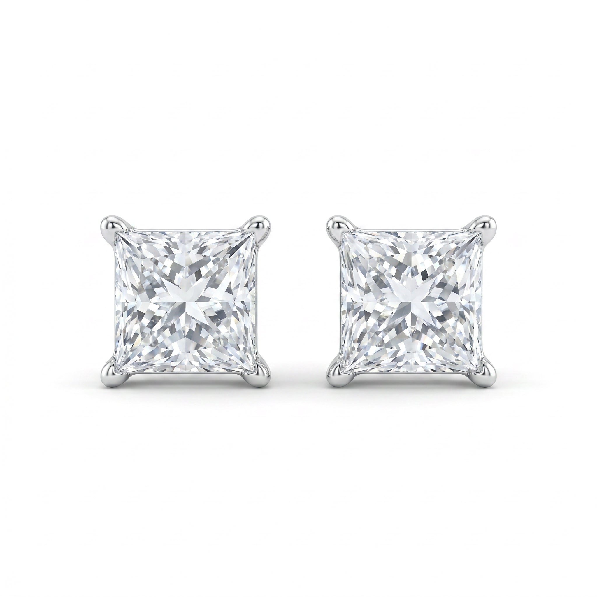 お客様専用ページ 　0.7ct×2　プリンセスカット　ピアス 　PT900