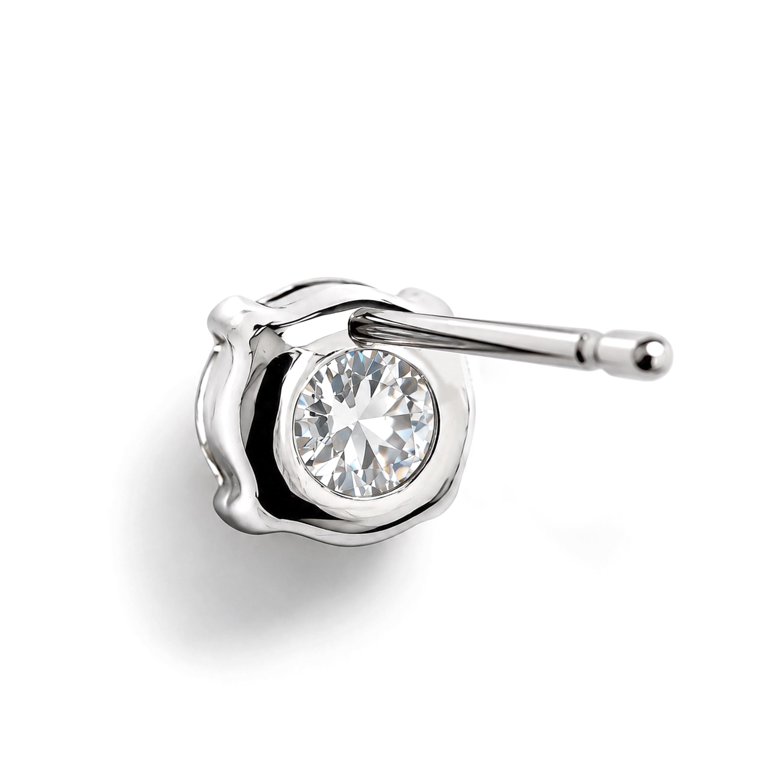 ラボグロウンダイヤモンド ピアス 0.7ct×2 Fカラー VS1｜NAYA DIAMOND