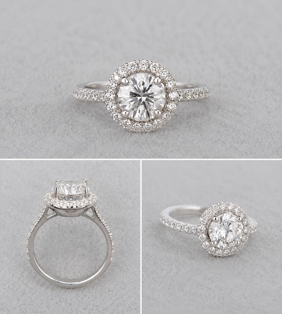 〖2.36ct / Fカラー VS1〗ラボグロウンダイヤモンド リング｜プラチナ900｜ラウンドブリリアント ヘイローリング｜IGI鑑定書付き　受注制作／約50日でお届け｜