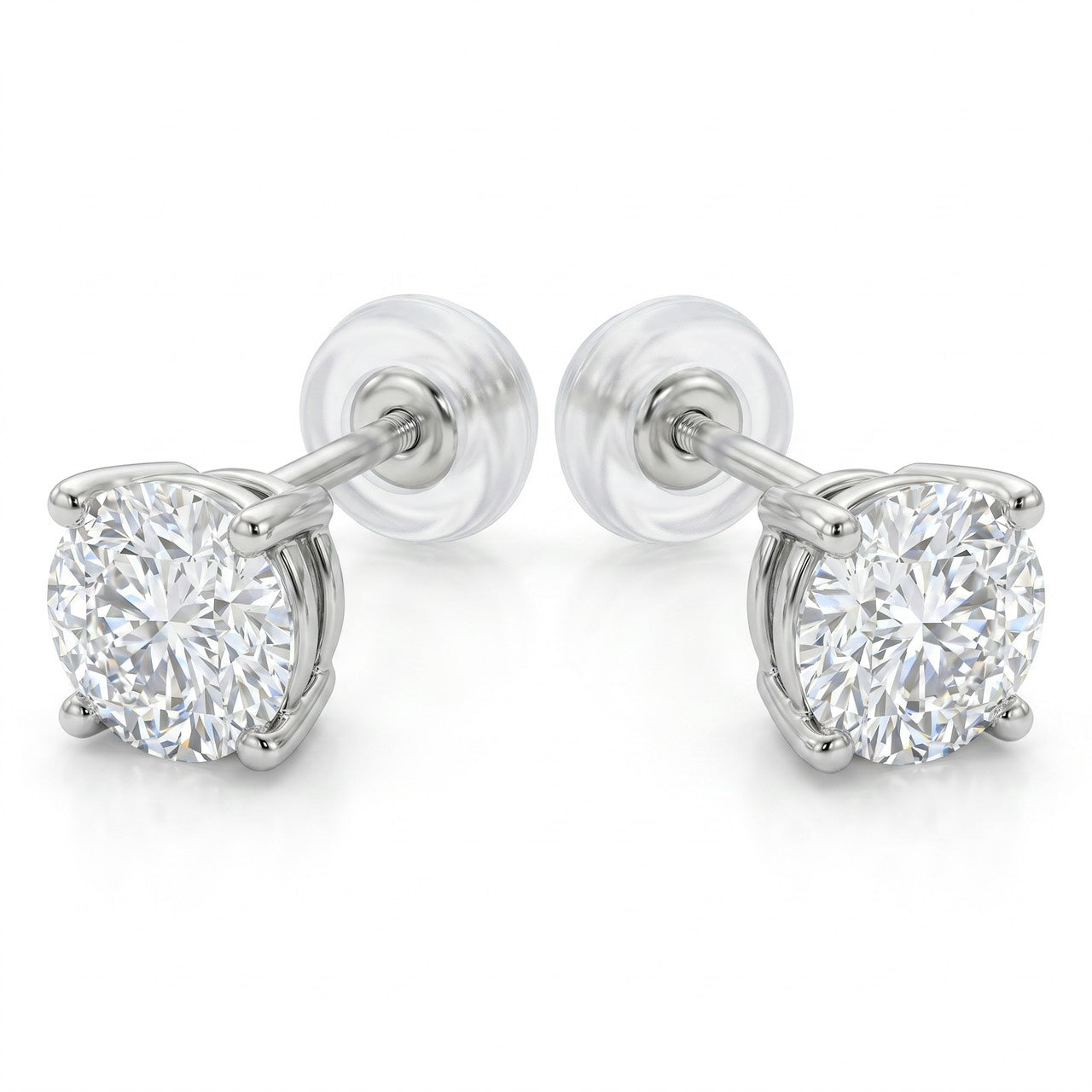 〖2ct×2p / Dカラー VVS2 エクセレントカット〗ラボグロウンダイヤモンド ピアス｜プラチナ900 / K18イエローゴールド｜ラウンドブリリアント｜IGI鑑定書付き｜受注制作／約30日でお届け