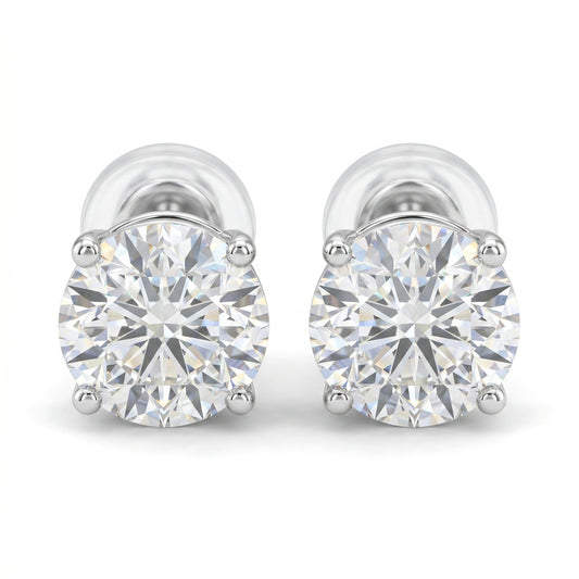〖2ct×2p / Dカラー VVS2 エクセレントカット〗ラボグロウンダイヤモンド ピアス｜プラチナ900 / K18イエローゴールド｜ラウンドブリリアント｜IGI鑑定書付き｜受注製造 約50日