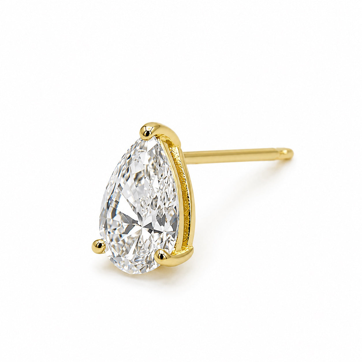 ラボグロウンダイヤモンド ピアス 1ct Dカラー VVS2 ペアシェイプ プラチナ NAYA DIAMOND 画像2
