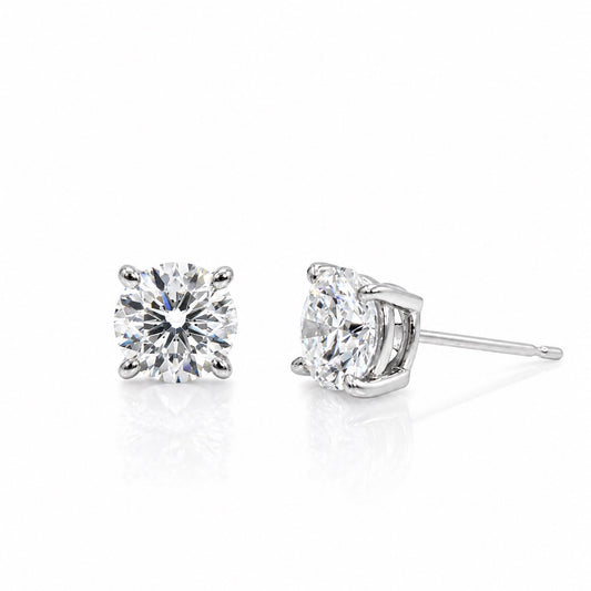 〖0.7ct ×2p/ Fカラー VS1/エクセレントカット〗ラボグロウンダイヤモンド ピアスペア｜プラチナ900｜ラウンドブリリアント｜鑑定書無し｜定番人気 ご注文後約30日～50日で納品｜NAYA-014