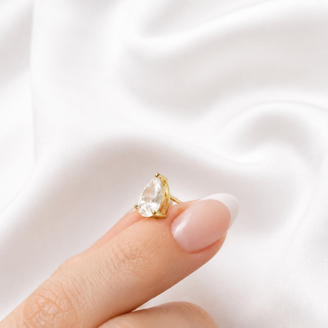 ラボグロウンダイヤモンド ピアス 1ct Dカラー VVS2 ペアシェイプ プラチナ NAYA DIAMOND 画像7