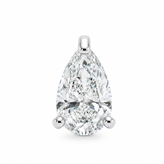 〖1ct / Dカラー VVS2〗ラボグロウンダイヤモンド ピアス｜片耳｜ペアシェイプ｜プラチナ900 / K18イエローゴールド｜IGI鑑定書付き｜ご注文から約50日後のお渡し ｜NAYA-0056