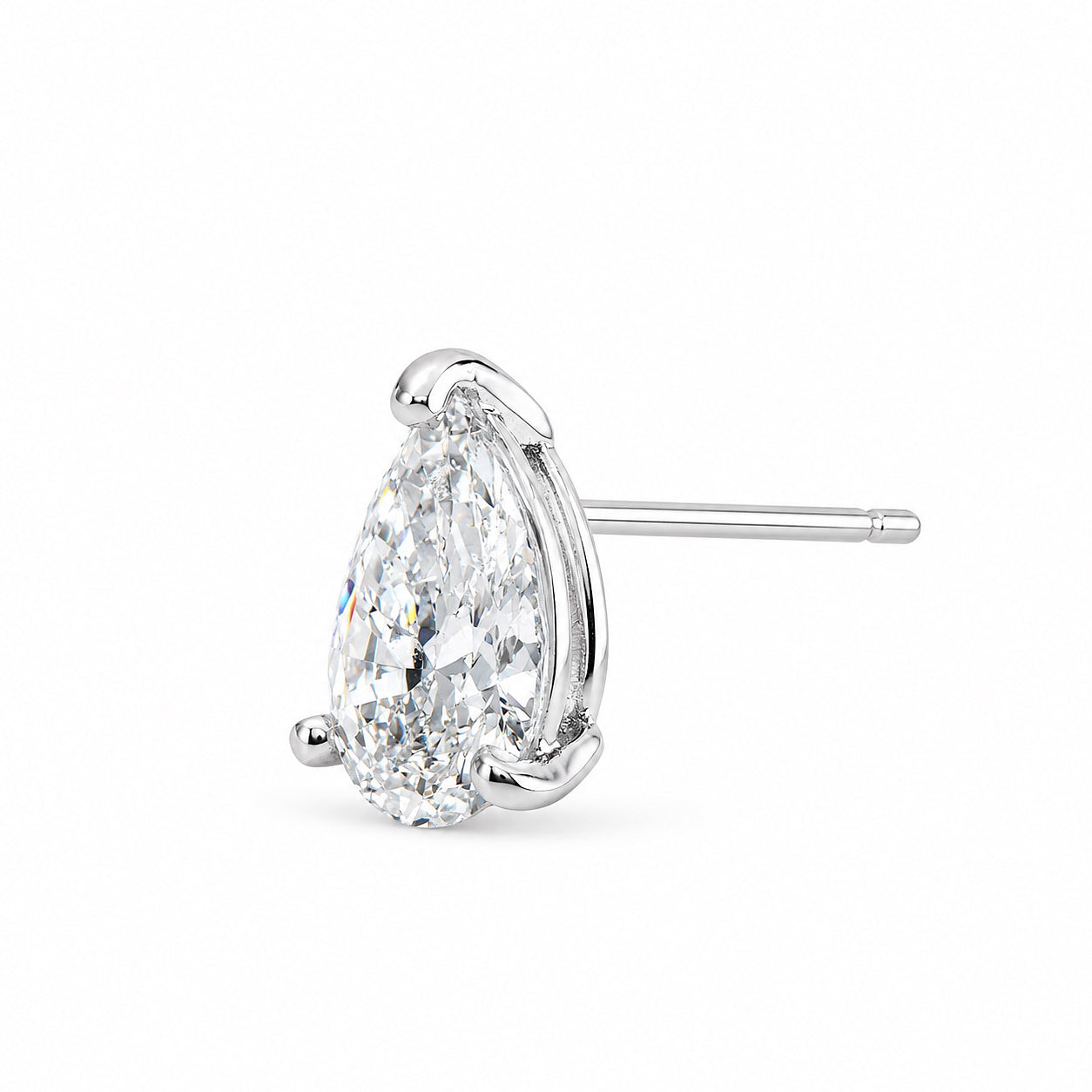 〖0.7ct×2p / Fカラーup VS1up〗ラボグロウンダイヤモンド ピアス｜両耳（ペア）｜ペアシェイプ｜pt900 IGI鑑定書付き｜ご注文から約50日後のお渡し