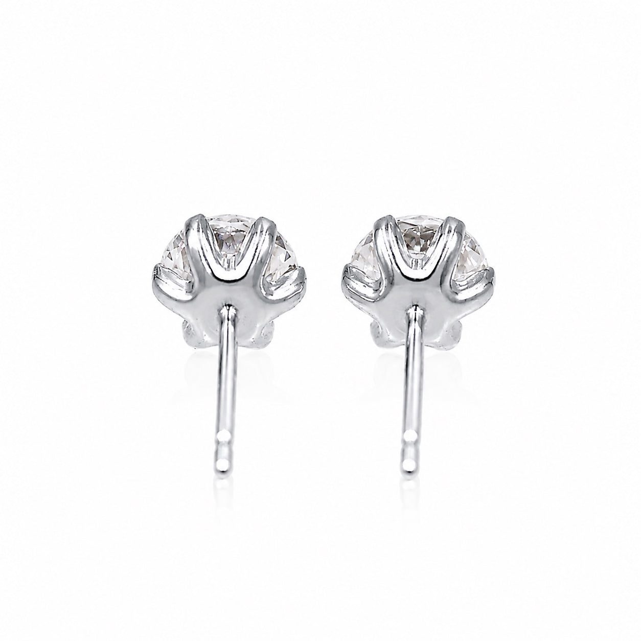 6本爪〖0.3ct×2p / Ｄカラー VVS2/エクセレントカット〗ラボグロウンダイヤモンド ピアスペア｜PT900 / K18イエローゴールド｜ラウンドブリリアント｜鑑定書付｜定番人気 受注制作／約30日でお届け