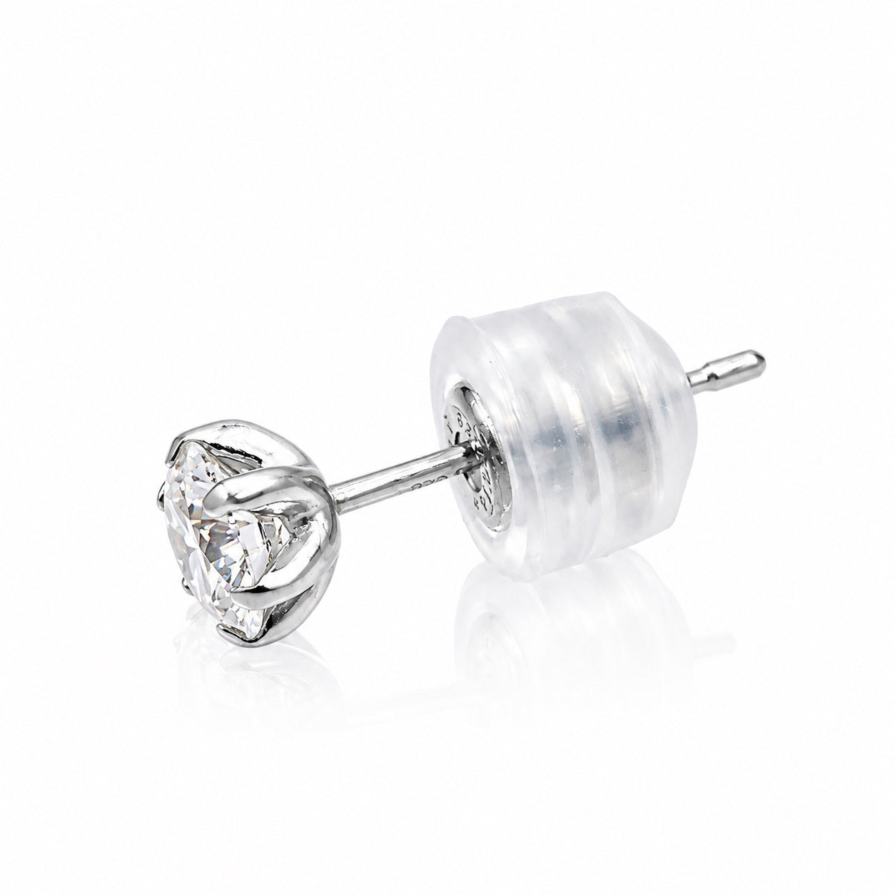 6本爪〖0.3ct×2p / Ｄカラー VVS2/エクセレントカット〗ラボグロウンダイヤモンド ピアスペア｜PT900 / K18イエローゴールド｜ラウンドブリリアント｜鑑定書付｜定番人気 受注制作／約30日でお届け