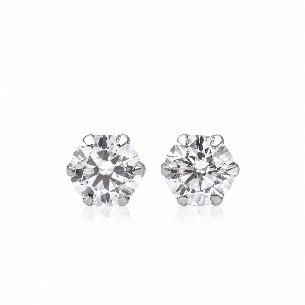 6本爪〖0.3ct×2p / Ｄカラー VVS2/エクセレントカット〗ラボグロウンダイヤモンド ピアスペア｜PT900｜ラウンドブリリアント｜鑑定書付｜定番人気 ご注文後約30日～50日で納品