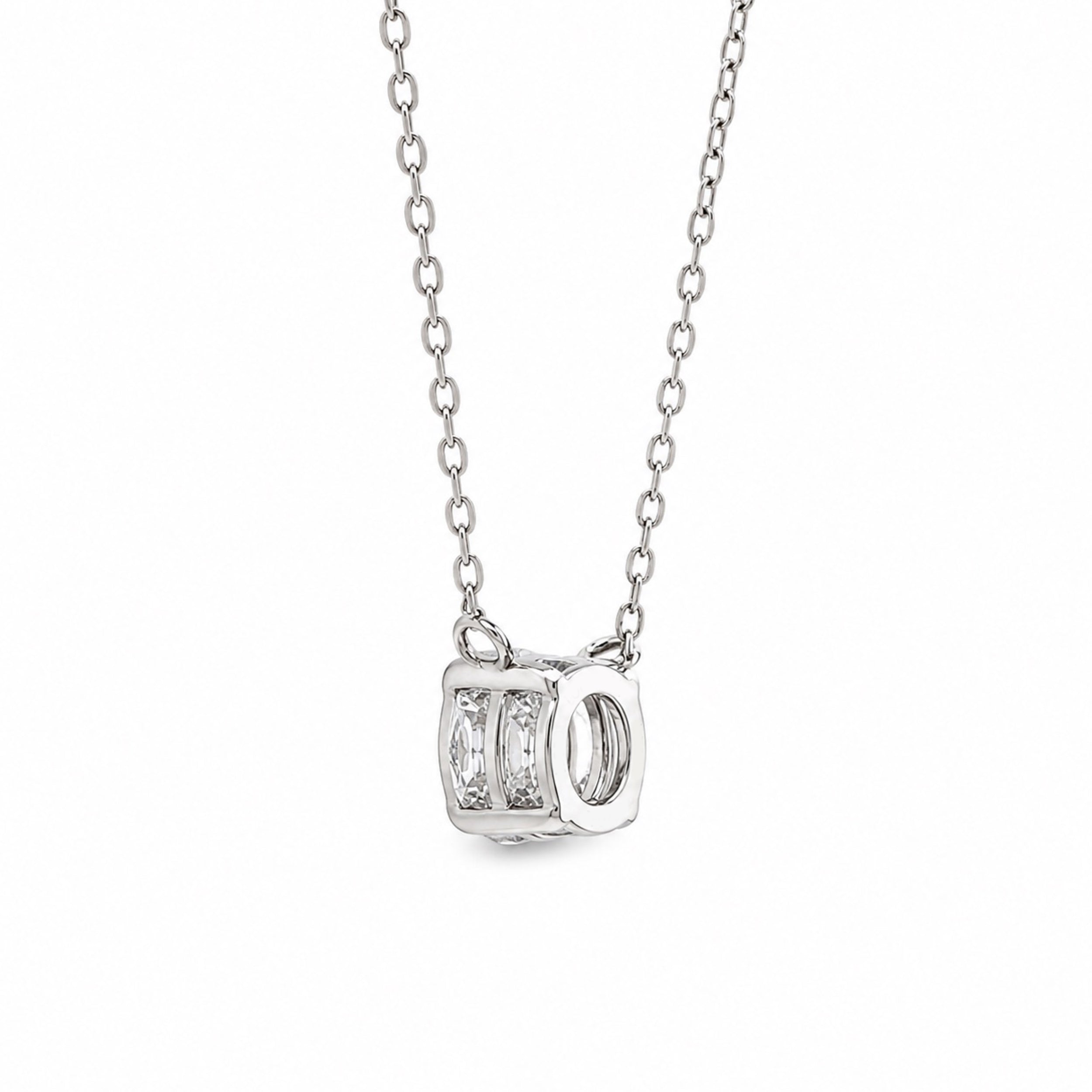 〖0.3ct / Dカラー VVS/エクセレントカット/鑑定書付き/二段腰〗ラボグロダイヤモンド ペンダント両吊りタイプ｜プラチナ900 / K18イエローゴールド｜ラウンドブリリアント｜鑑定書無し｜定番人気 受注制作／約50日でお届け｜NAYA-015