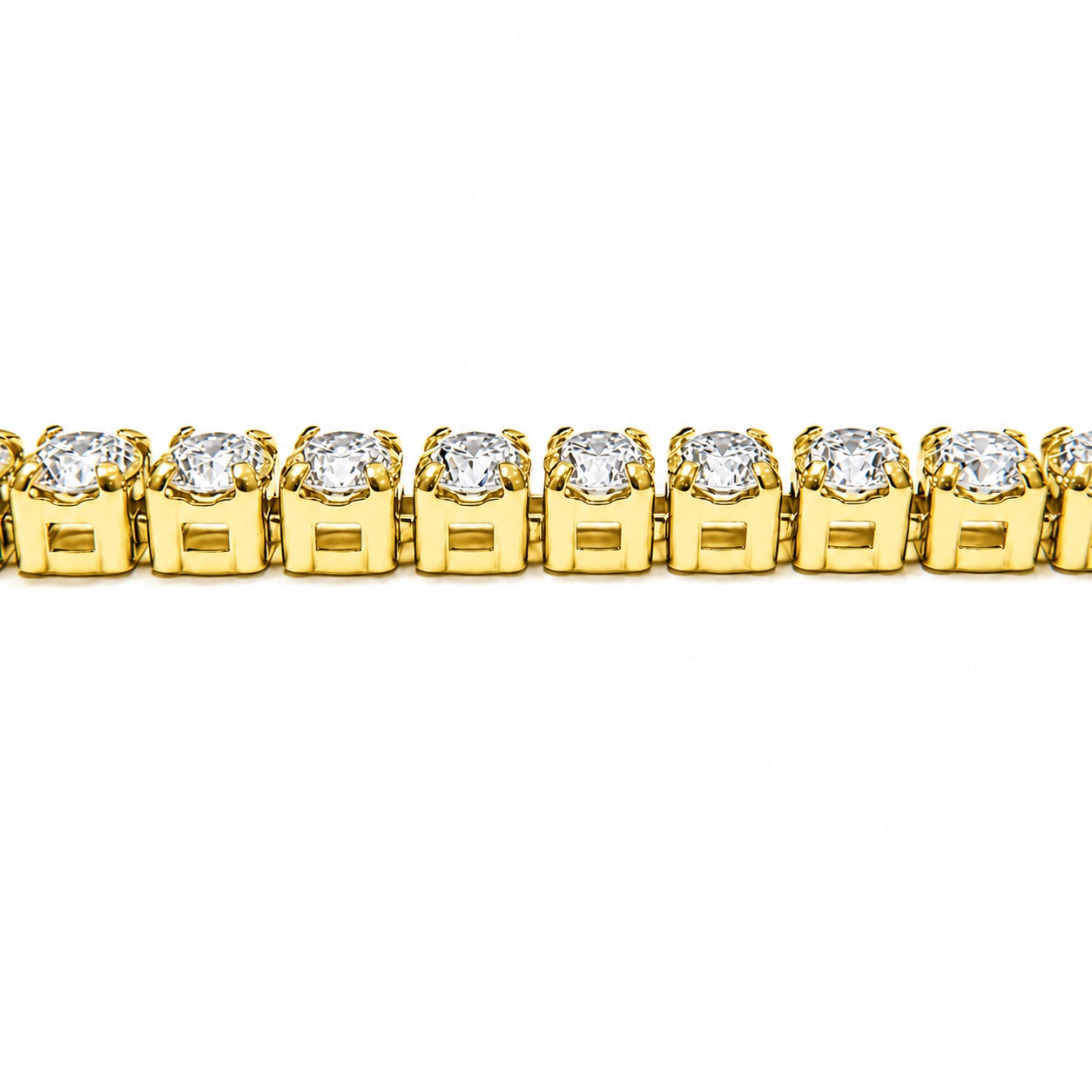 テニスブレスレット〖約3.8ct / 50石 幅約2.8㎜〗ラボグロウンダイヤモンド｜プラチナ900 / K18イエローゴールド｜FカラーVS1アップエクセレントカットType IIa  受注制作／約50日でお届け