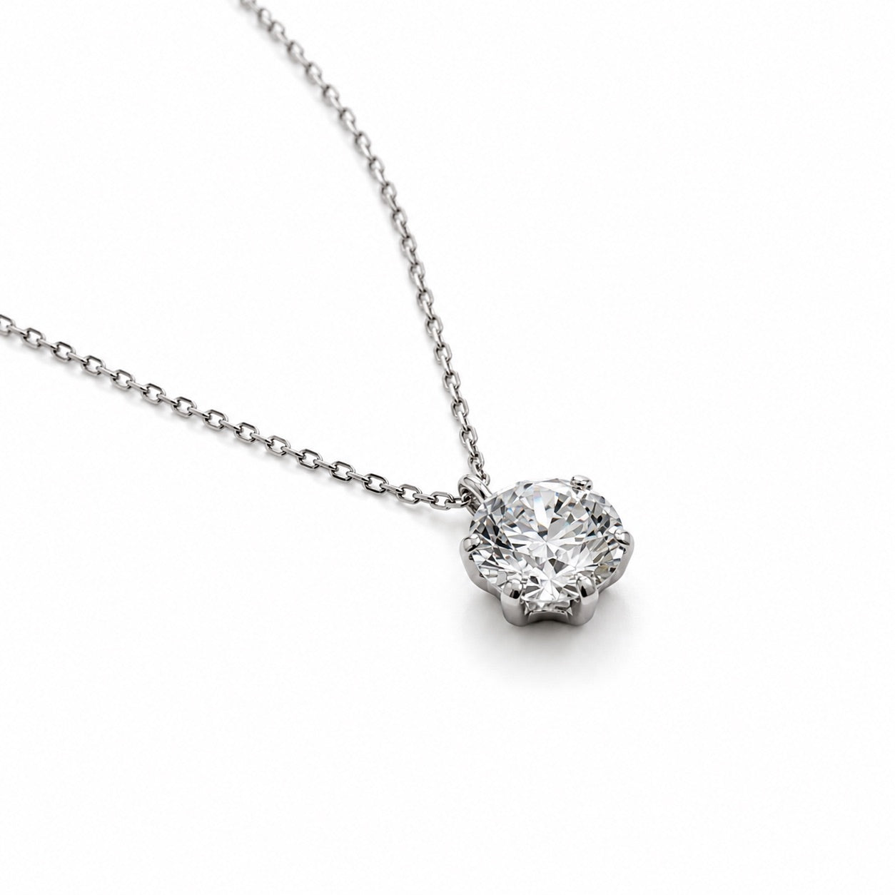 6本爪〖1.5ct / Dカラー /VVS2/エクセレントカット〗ラボグロウンダイヤモンド ペンダント｜プラチナ900 / K18イエローゴールド｜ラウンドブリリアント｜IGI鑑定書付き｜定番人気 受注制作／約50日でお届け｜NAYA-024