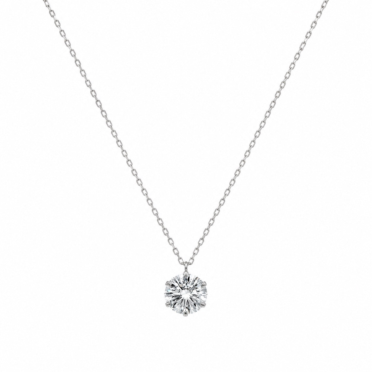 6本爪〖1.5ct / Dカラー /VVS2/エクセレントカット〗ラボグロウンダイヤモンド ペンダント｜プラチナ900 / K18イエローゴールド｜ラウンドブリリアント｜IGI鑑定書付き｜定番人気 受注制作／約50日でお届け｜NAYA-024