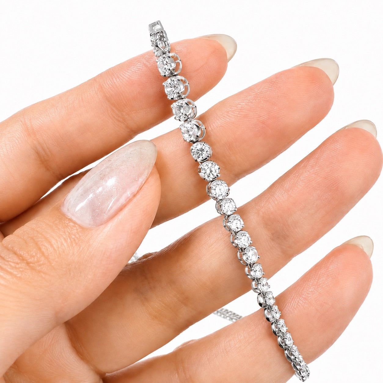 テニスネックレス〖約5.5ct / 計176石 /全長50㎝〗ラボグロウンダイヤモンド｜プラチナ900 / K18イエローゴールド｜FカラーVS1アップエクセレントカットType IIa  受注制作／約50日でお届け