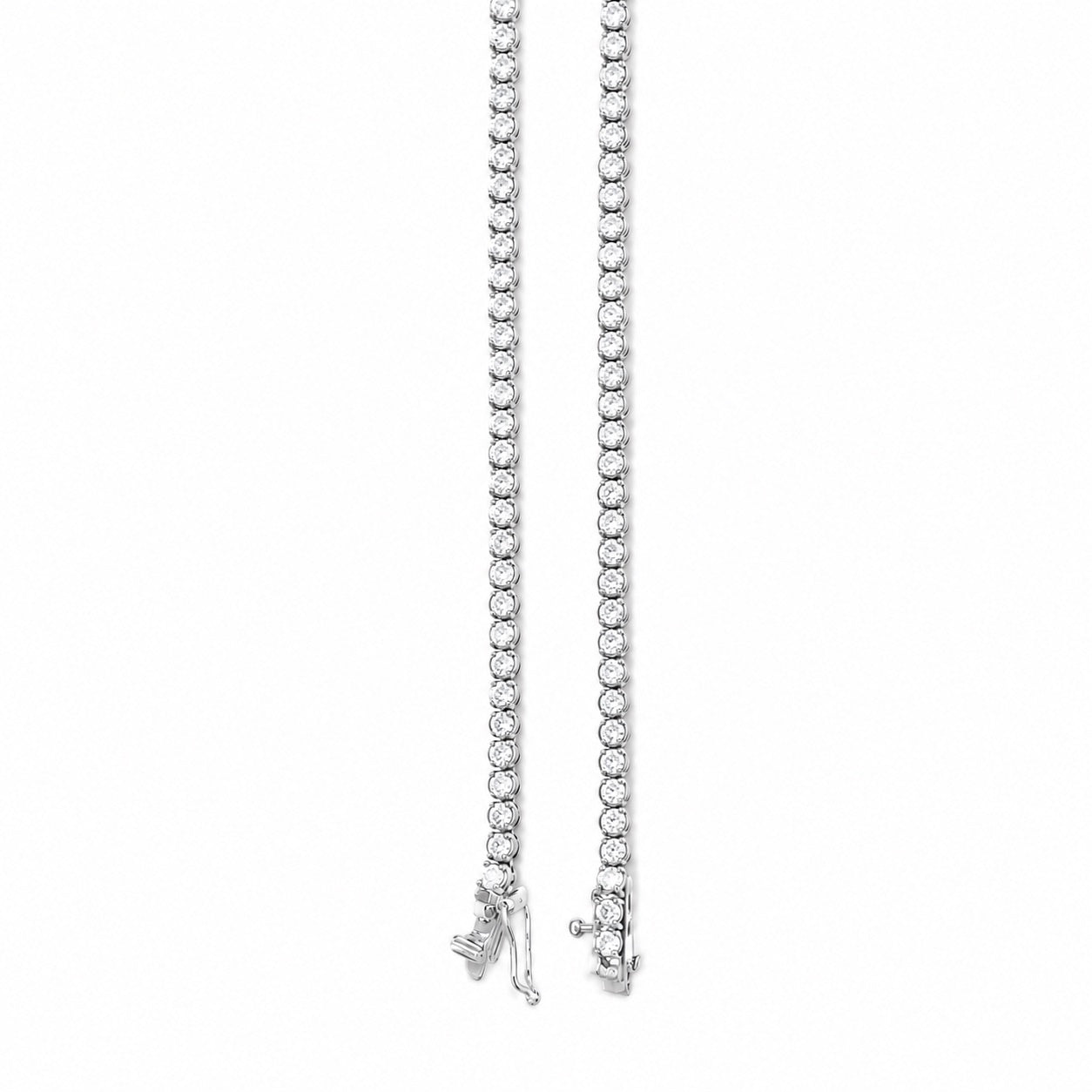 テニスネックレス〖約5.5ct / 計176石 /全長50㎝〗ラボグロウンダイヤモンド｜プラチナ900 / K18イエローゴールド｜FカラーVS1アップエクセレントカットType IIa  受注制作／約50日でお届け