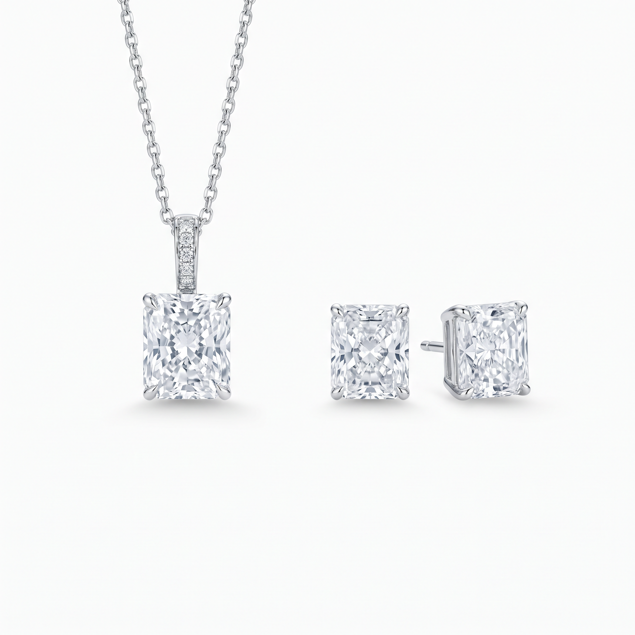 お客様専用ページ  3ct 2ct×2 プラチナ ラボダイヤペンダント＆ピアス　オーダーメイド