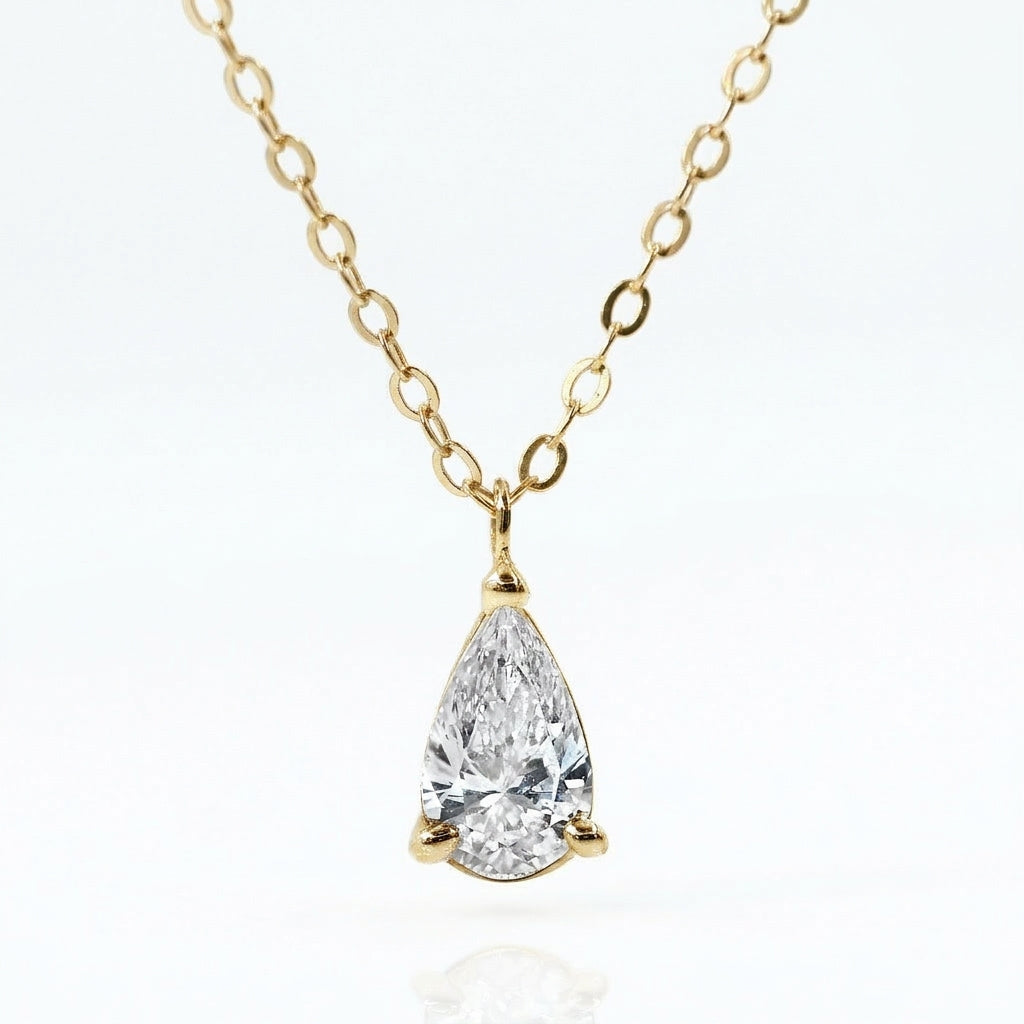 ラボグロウンダイヤモンド ネックレス 1ct Dカラー VVS2 ペアシェイプ プラチナ NAYA DIAMOND 画像7