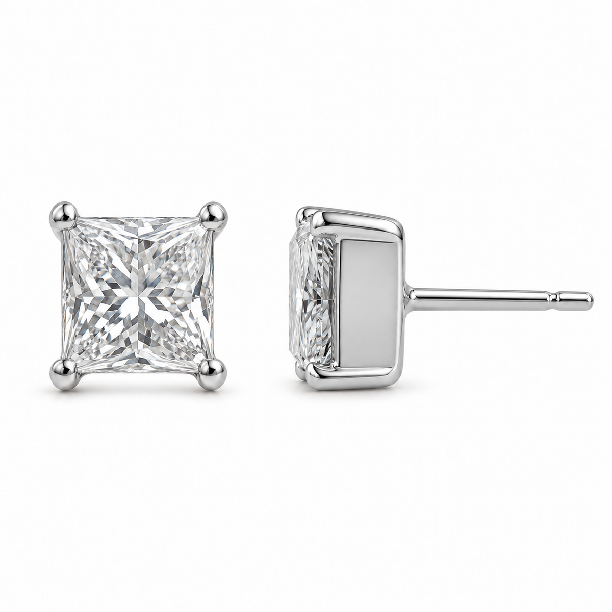 【お客様専用ページ】プリンセスカット ピアス 1ct×2石 D VVS2 PT900 IGI付 ＋ エメラルドカット フルエタニティ 約3.6ct 13号 PT950 ＋ フルエタニティ 0.1ct 3mm 4号 PT950