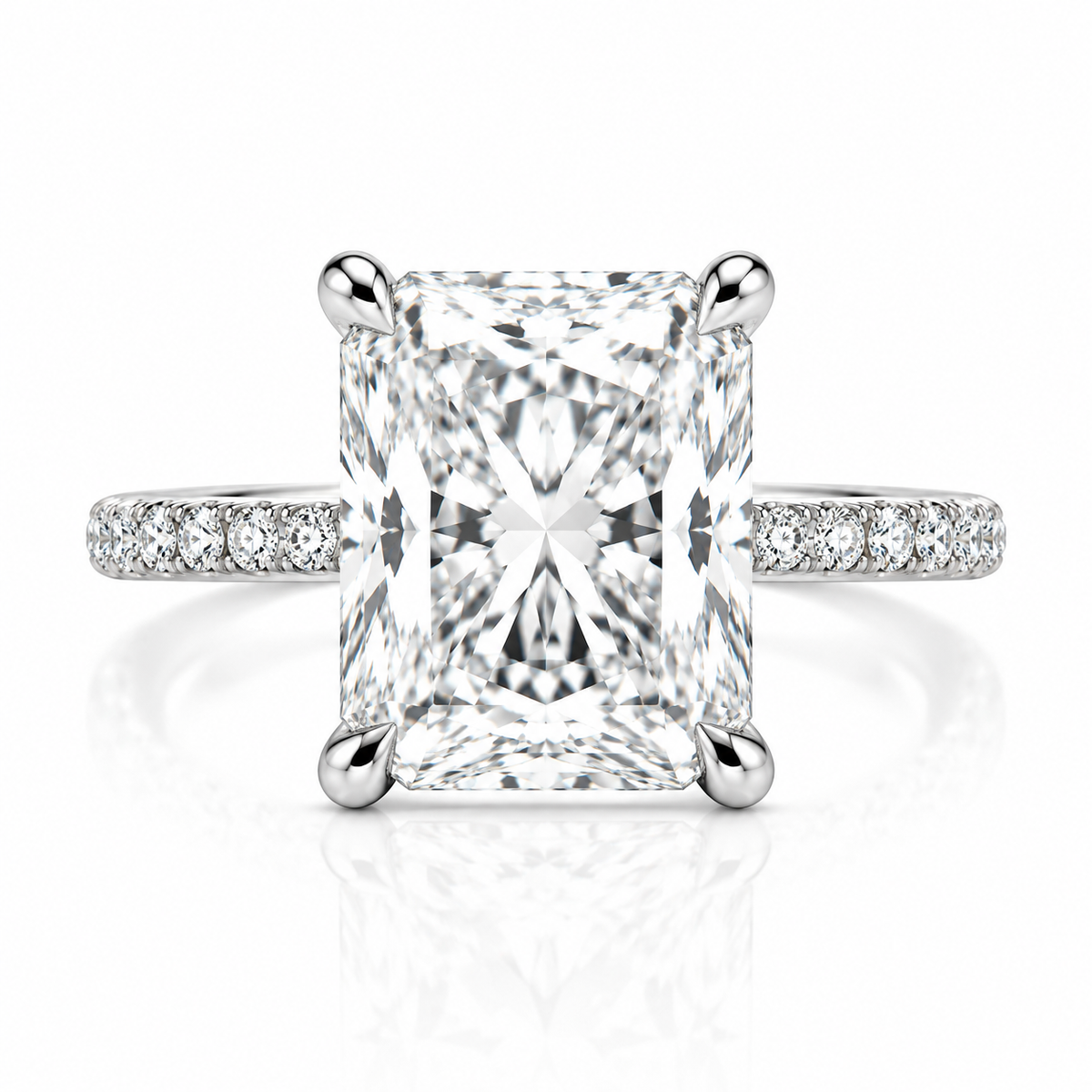 【お客様専用】2.57ct ラディアントカット ダイヤモンドリング PT950 ＋ PINKYフルエタニティリング 約0.6ct 幅2mm
