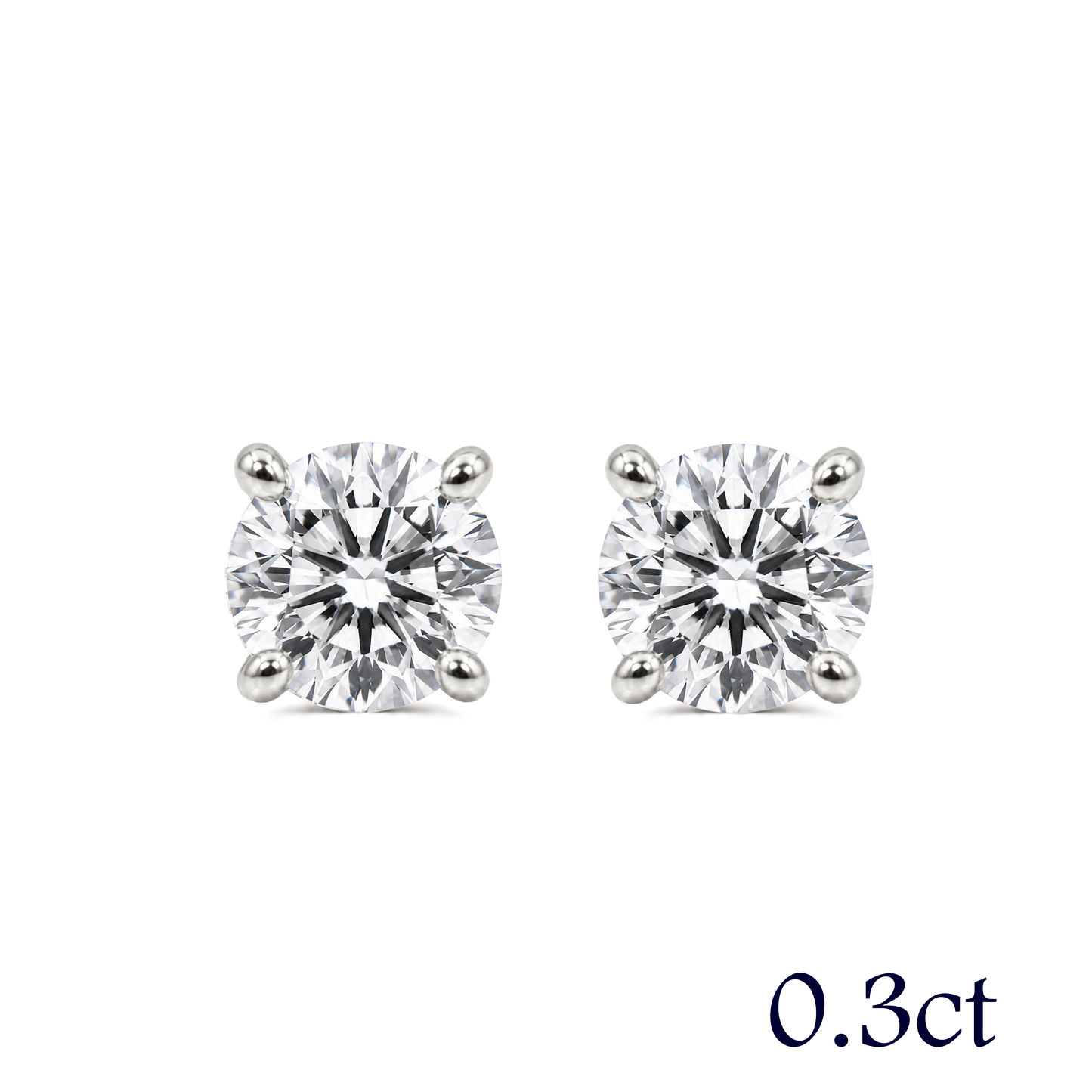 〖0.3ct×2p / Fカラー VS1/エクセレントカット〗ラボグロウンダイヤモンド ピアスペア｜プラチナ900｜ラウンドブリリアント｜鑑定書無し｜定番人気 ご注文後約30日～50日で納品｜NAYA-002