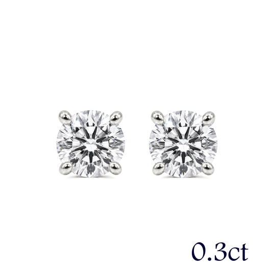〖0.3ct ×2p/ Dカラー VVS/エクセレントカット〗ラボグロウンダイヤモンド ピアスペア｜プラチナ900 / K18イエローゴールド｜ラウンドブリリアント｜IGI鑑定書付き｜定番人気 ご注文後約30日～50日で納品｜NAYA-005