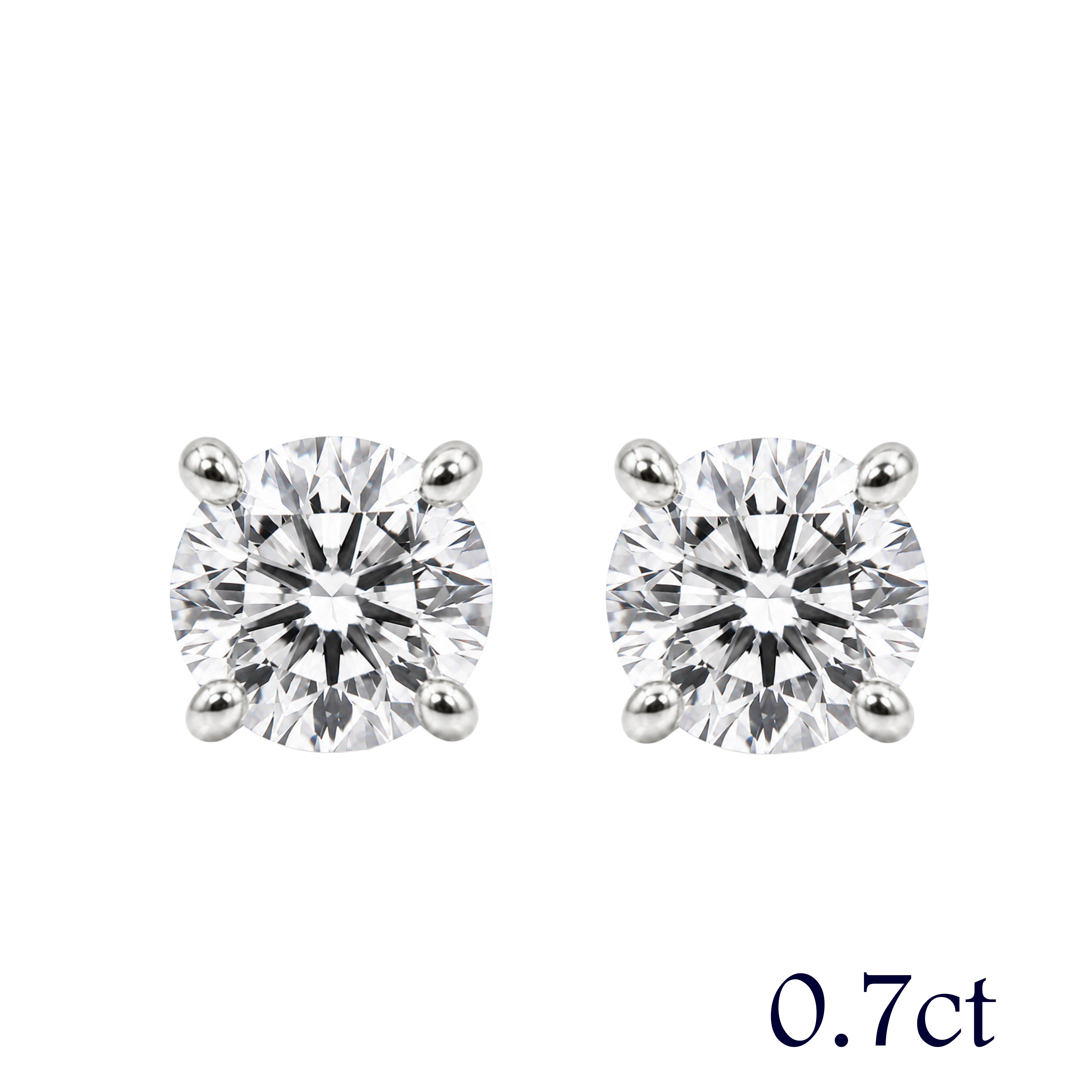 〖0.7ct ×2p/ Fカラー VS1/エクセレントカット〗ラボグロウンダイヤモンド ピアスペア｜プラチナ900 / K18イエローゴールド｜ラウンドブリリアント｜鑑定書無し｜定番人気 ご注文後約30日～50日で納品｜NAYA-014